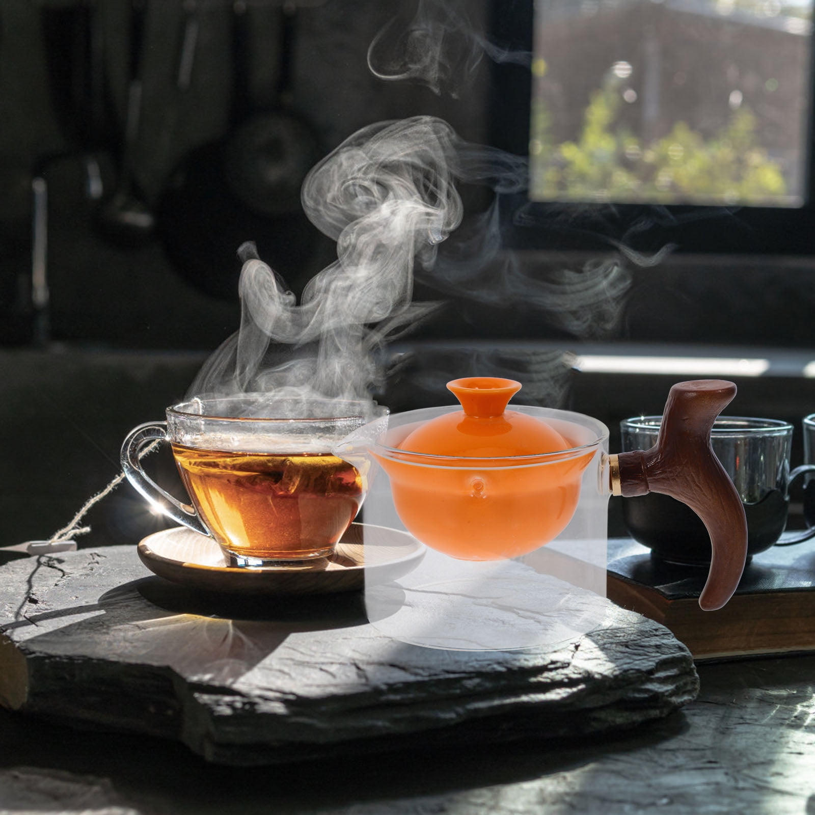 HEMOTON Tea Maker Ceramic Side Handle Jug Turkish Household Tool 並行輸入品 HEMOTON Reusable 360 degree Teapot Side Handle Chinese Ceramic