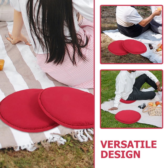 MERRYHAPY 2Ud Cojines Para Asiento Outdoor Redondos Material PP Y Poliéster Ideales Para Parques Y Picnic