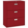 Sandusky Lee 600 Series 36" 3-Drawer Lateral File, Red