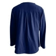 thumbnail image 5 of VNKIDY Women Shirts Summer Solid Color Lightweight Loose Fit Blouse Long Sleeve V Neck Shirt With Button Details For Everyday Wear Trendy Tops, 5 of 5