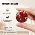 thumbnail image 3 of Glass Refrigerator Magnet 6Pcs Magnetic Fridge Sticker,Decor for Kitchen,Whiteboard,Cabinet,Stained Glass Poppies, 3 of 5