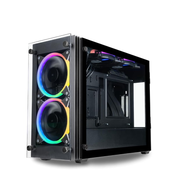 Gabinete Gamer Empowered PC Stratos Mini-ITX con soporte para AIO de 240 mm