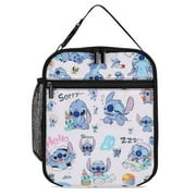 Lilo Stitch Portable Lunch Bag Tote Bento Bag School Office Insulated Cooler Thermal Handbag For Adult Boys Girls Kids