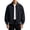 Black, variant on Cotton Jacket for Men Cargo Retro Turndown Collar Top Full Zip Long Sleeve Loose Casual Outerwear