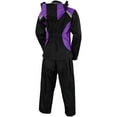 thumbnail image 2 of First Mfg Co - Rain Suit - Women's Motorcycle Biker Riding Rain Suit - Ripstop - Black Purple - 5X Large, 2 of 4