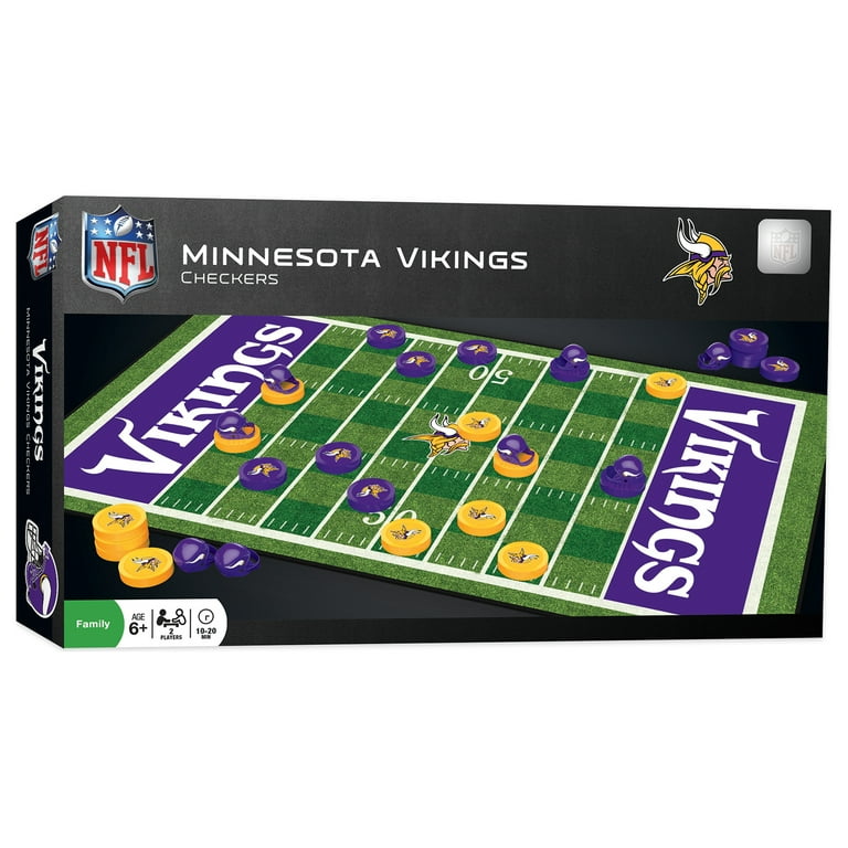 MasterPieces Officially licensed NFL Minnesota Vikings Checkers Board Game  for Families and Kids ages 6 and Up