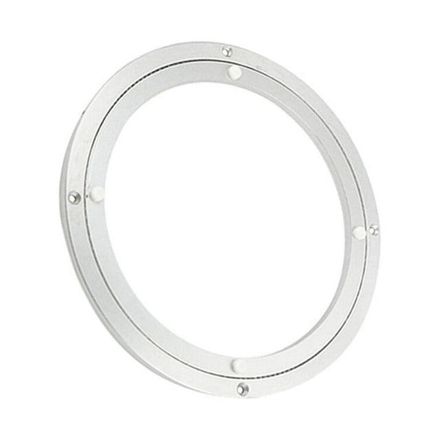 Plateau Tournant Rond en Alliage d'Aluminium Support de Moniteur de Télévision Table en Aluminium Argent Blanc 10 Pouces