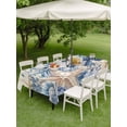 thumbnail image 3 of Outdoor Tablecloth with Umbrella Hole & Zipper, Blue Starfish Coastal Square Tablecloth 54x54 Inch, Eucalyptus Summer Nautical Shell Retro Patio Table Cover Waterproof Table Cloth for Picnic/Party, 3 of 6