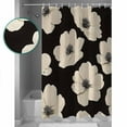 thumbnail image 3 of 72x78 Inch Shower Curtain Beige Elegant Floral Bathroom Decor Waterproof Fabric Bathtub Bath Curtains Decorative Farmhouse Vintage Flowers Extra Long Shower Curtain Set with Hooks, 3 of 6