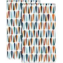 Mid-Century Modern Hand Towels,Drop Shapes in Modern Retro Style Hand Towels for Bathroom 2 Pack Soft Absorbent Decorative Hand Towels for Bathroom Kitchen Sports Gym Yoga Home Decor 14 x 28 in