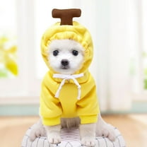 Cute Fruit Dog Clothes for Small Dogs hoodies Warm Fleece Pet Clothing Puppy Costume Coat for French Chihuahua Jacket Suit Yellow L
