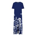 thumbnail image 5 of Odbmxy Short Sleeve Womens Dresses Summer Midi Women Dresses Floral Cute Casual Daily Loose Dresses,S, 5 of 6
