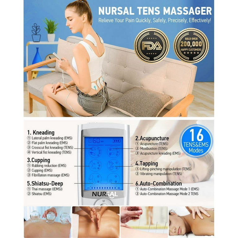 NURSAL Neck Massager with Heat Hand Vibration Therapy Shiatsu 3D Kneading  (OPEN BOX) EPS10