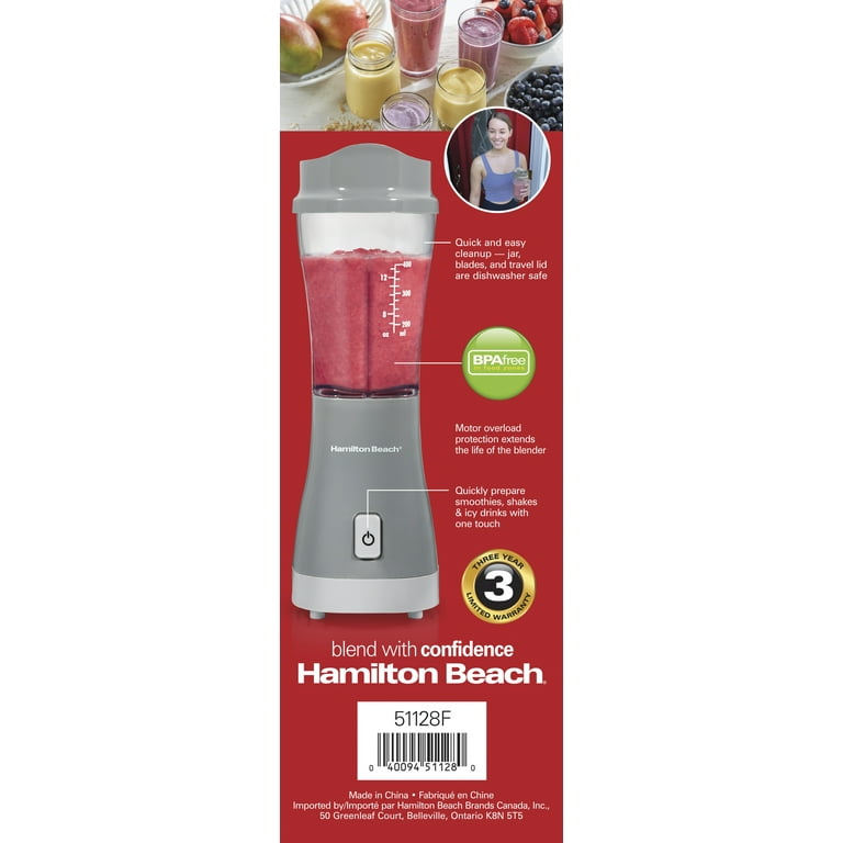 Hamilton Beach Single Serve Blender Gray