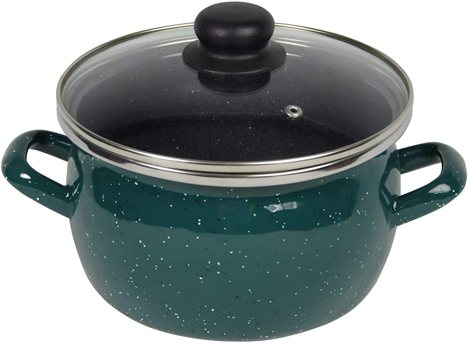 Santex Cooking Pot Malachite 3 0l With Glass Lid Enamel Pot For Cooking Essentials For Kitchen Walmart Com Walmart Com