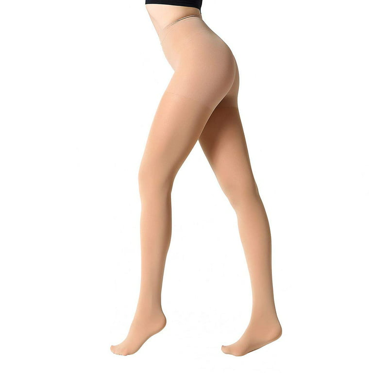 Manzi Lady Run Resistant Control Top Panty Hose Opaque Tights Women's  Blackout Tights