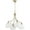 Aged Silver Leaf, variant on Quorum Lighting Enclave 4-Light Pendant, Aged Silver Leaf, 22 Width, 18 Height, Glass Material