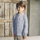 thumbnail image 2 of Camisa vintage de algodón y lino para niños, nueva camisa de lino de manga larga con botones estilo inglés informal para niños de primavera TZ412, 2 of 4