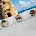 thumbnail image 4 of Manfei Puerto Rico Blackout Curtains,Sea Coconut Trees Curtains Pack of 2 (42x84 Each),Red Flowers Decor, 4 of 7
