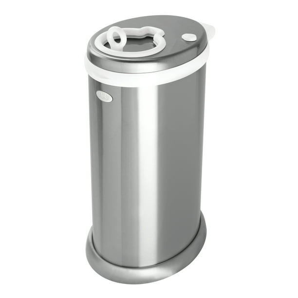 Ubbi Steel Diaper Pail, Chrome