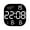 B, variant on Large Digital LED Wall Clock Calendar with Alarms,Temperature for Bedroom Living Room Table Desktop Decor