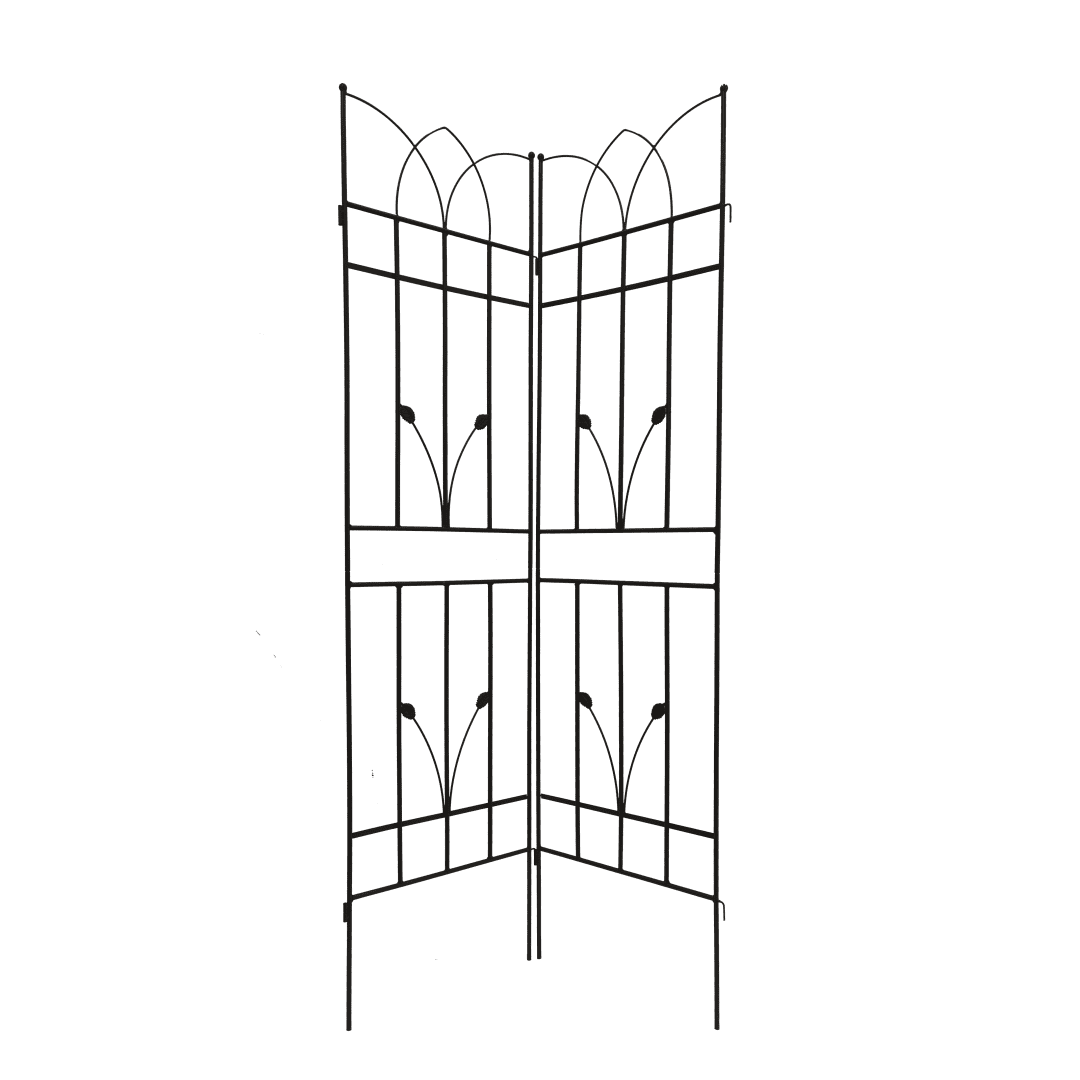 Tcbosik 4 Pack Garden Trellis for Climbing Plants, 71" x 17.7" Rustproof Metal Trellis for Climbing Roses Vine Flower Cucumber Clematis, Black