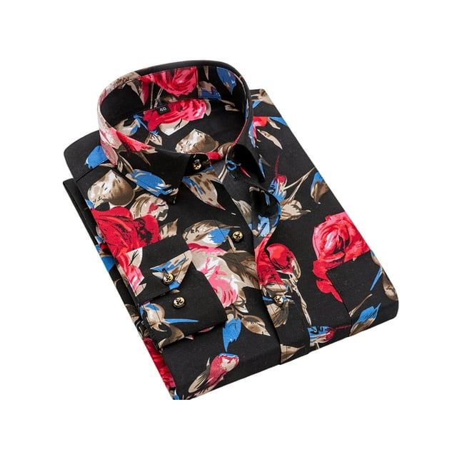 CVLIFE Chemises pour Hommes Col à Revers Blouse Manches Longues Hauts Tunique à Carreaux Style Business-L 38