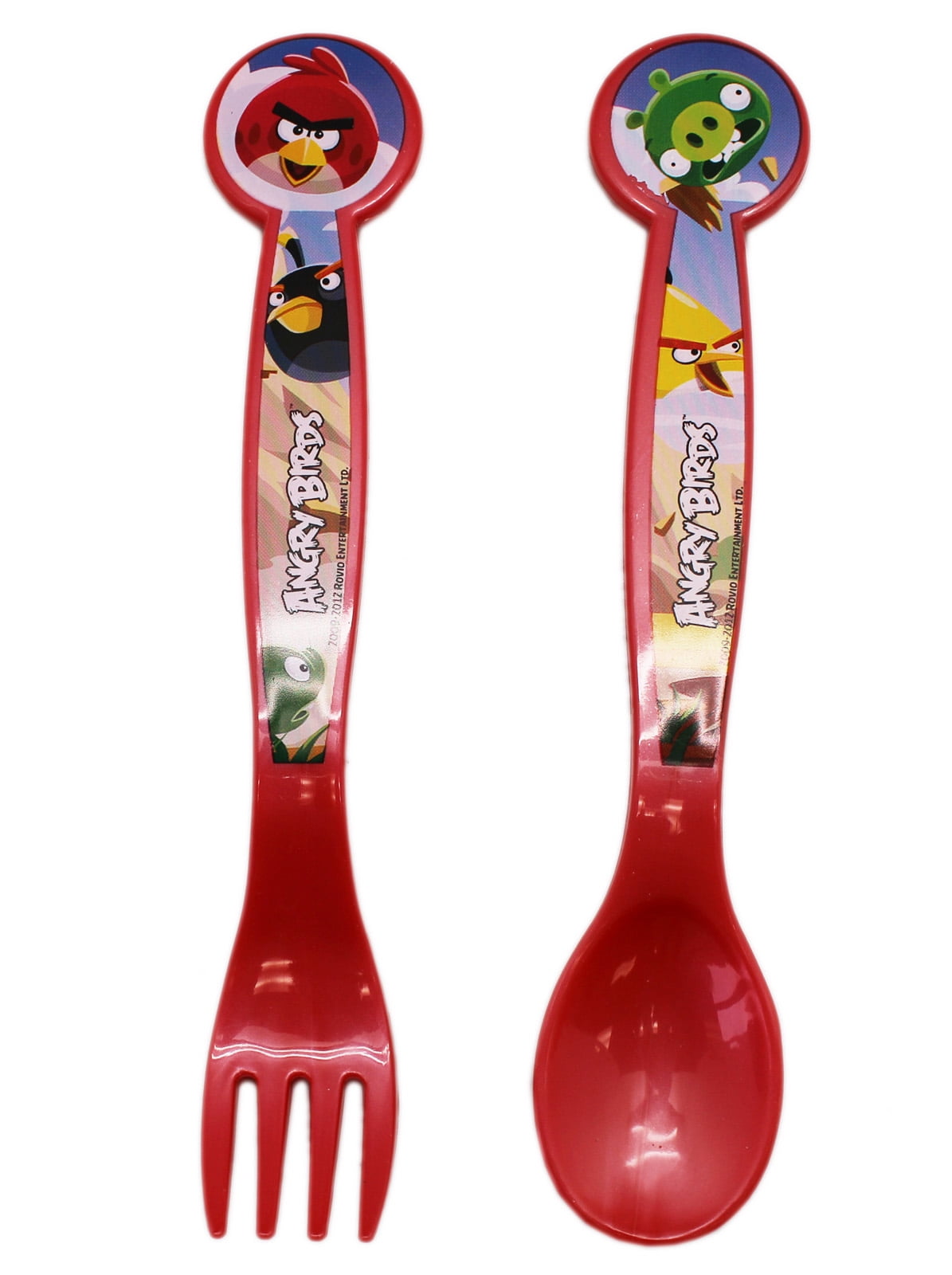 Dining Set  4 pc Rovio Angry Birds Plate Bowl Spoon Fork NEW 