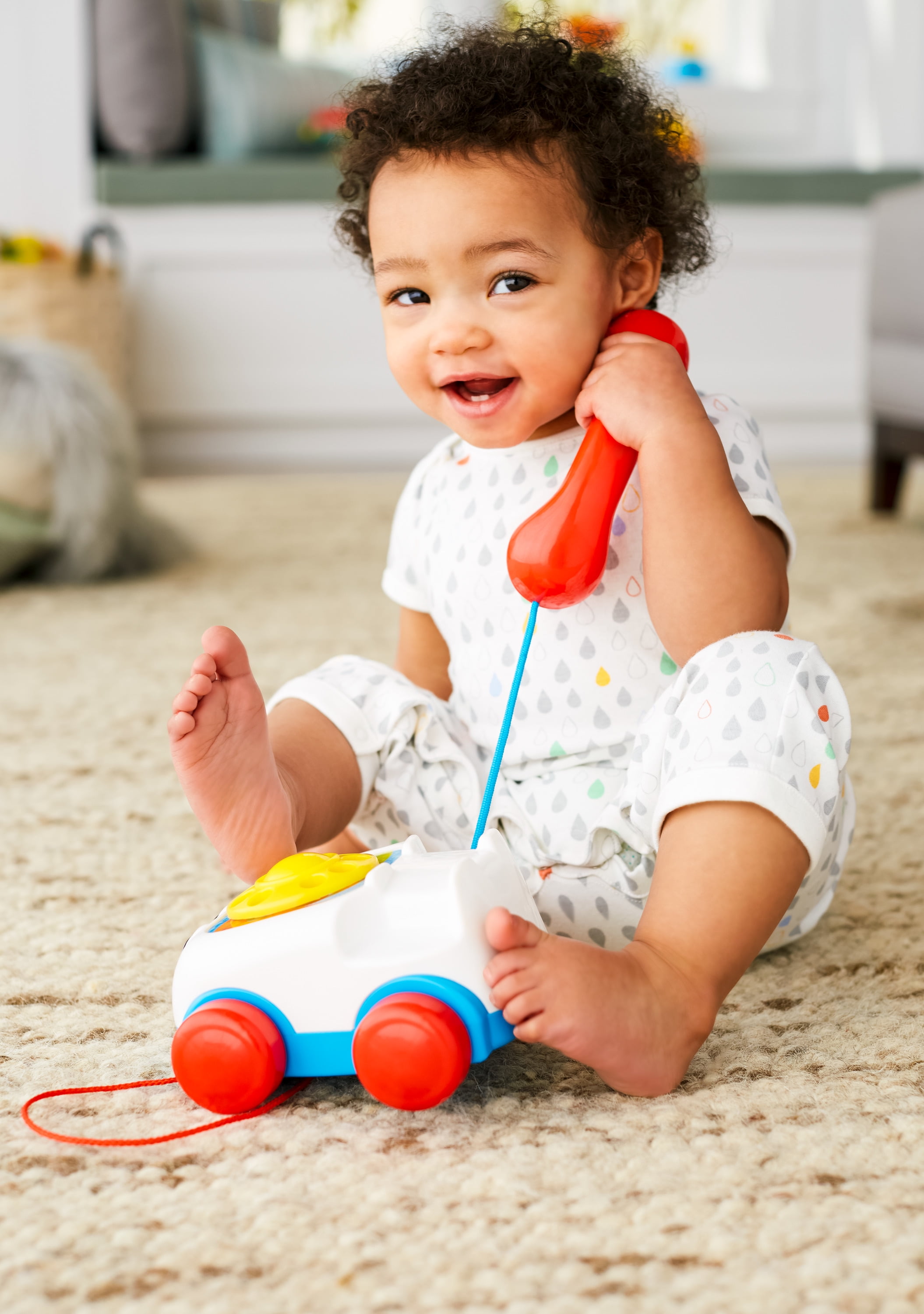 Fisher-Price Chatter Telephone Pull Toy Phone with Rotary Dial for Infant & Toddler Ages 12+ Months