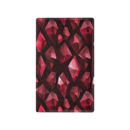 Switch Panel Switch Decoration 2.76x4.53x0.28 Inches Unused Outlet Cover Switch Plate Wall Plates Living Room Kitchen Bedroom Study Switches Red Gem