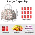 thumbnail image 5 of Reusable Strawberry Lnsulated Lunch Bag for Women & Men - Leakproof Water-Resistant Cooler Tote, Large Capacity for Work,Travel,Picnic,Beach & Office., 5 of 6