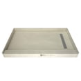 thumbnail image 1 of Tile Redi RT3672R-PVC-SQPC Shower Pan with Right Drain- Single Curb Shower Base, 2" PVC Drain, and Grate Included, 72" Width x 36" Depth, 1 of 4
