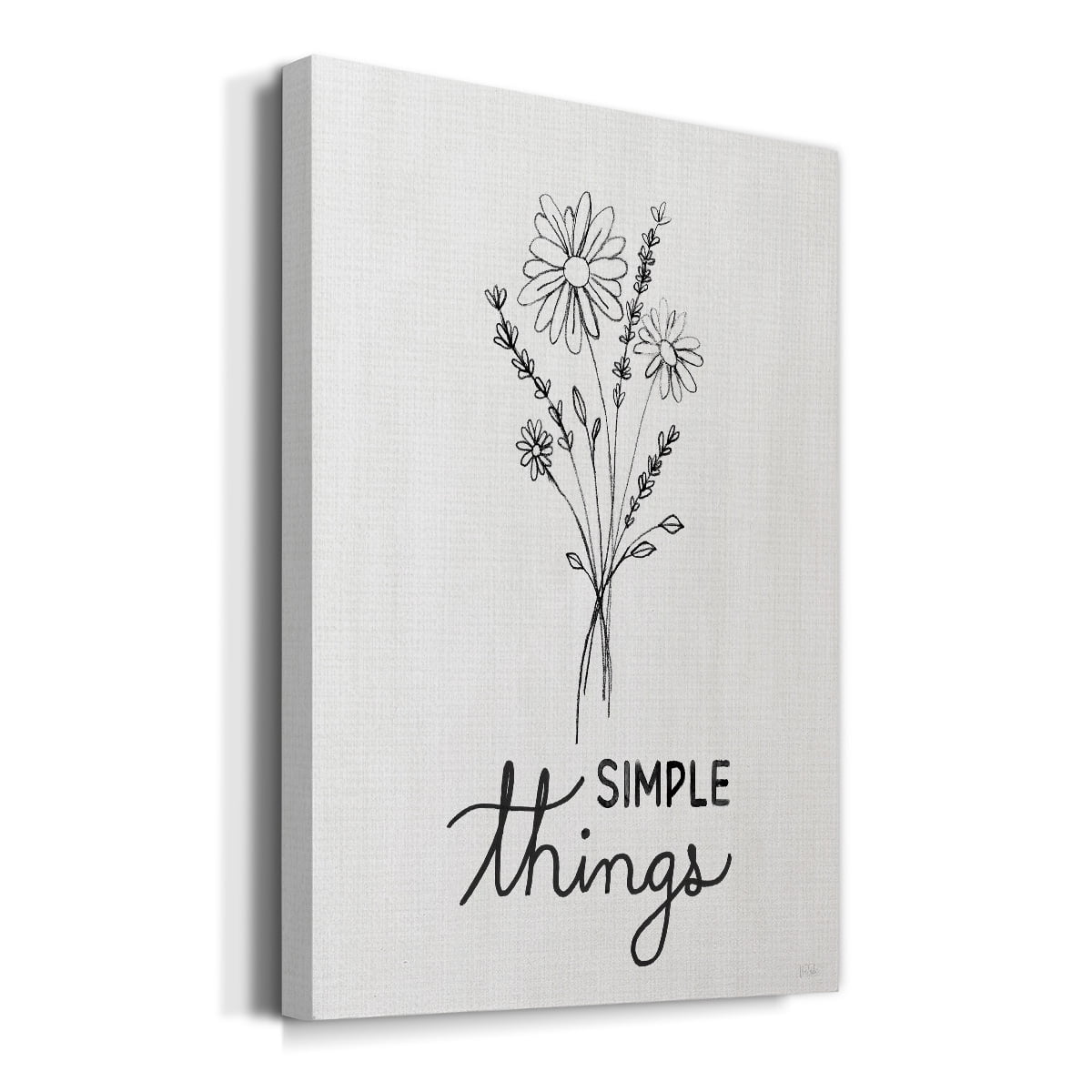 Simple Things Sketch Premium Gallery Wrapped Canvas - Ready to Hang