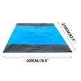 thumbnail image 2 of TOPRenddon Sandproof Waterproof Beach Blanket - 3-Color Striped Portable Outdoor Mat with Stakes & Carry Bag for Camping, Picnics, Family Trips (Quick-Dry, Machine Washable), 2 of 6