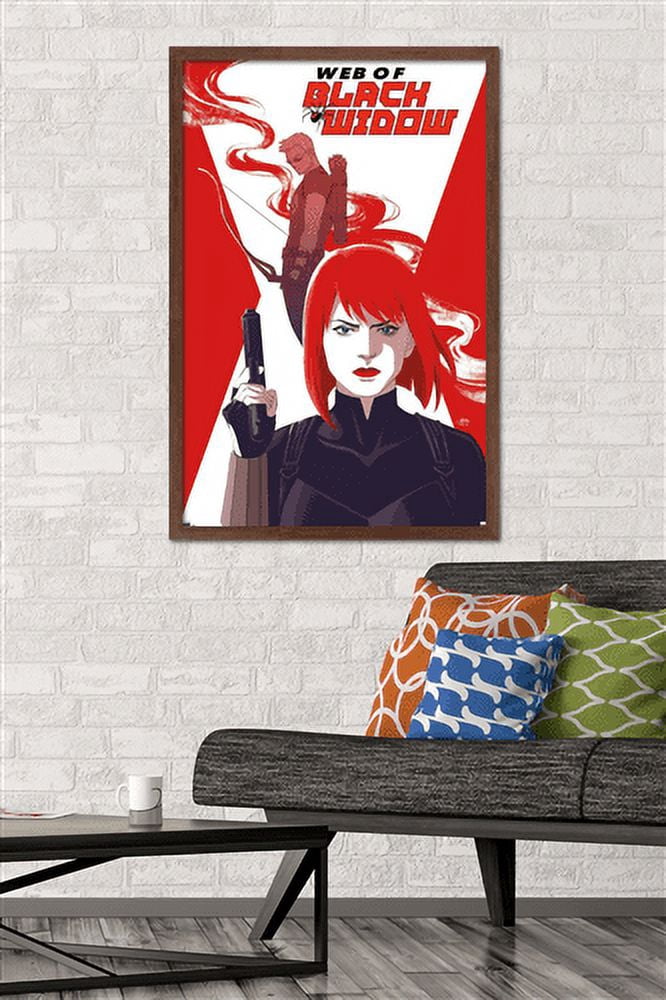 Marvel Comics - Hawkeye - Web Of Black Widow #4 Wall Poster, 22.375" x 34", Framed