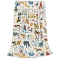 thumbnail image 2 of KLL Dogs Funny Pets Pattern Fleece Throw Blanket,Fleece Throw Blankets for Couch & Bed All Season Use-60"x50", 2 of 7