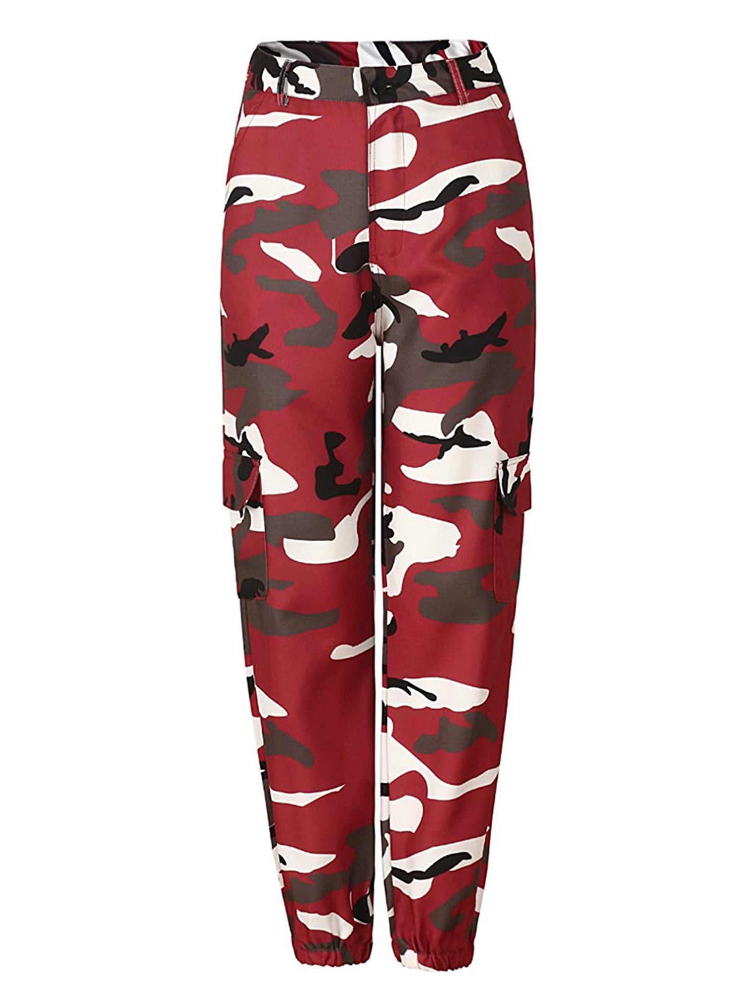 red camo jeans