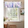 thumbnail image 2 of Blue Pink Flower Curtain Valances for Windows, Nature Spring Botanical Plant Painting Kitchen Valance Window Treatment, Light Filtering Block Curtains for Bathroom/Bedroom/Living Room 42'' x 18'', 2 of 9