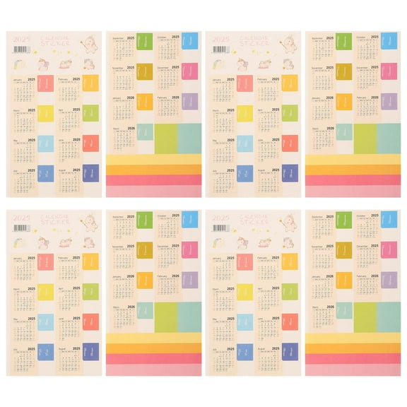 Masteelf 6 Sets Monthly Tabs for Planner Index Sticker 21.00X11.50X0.10CM White