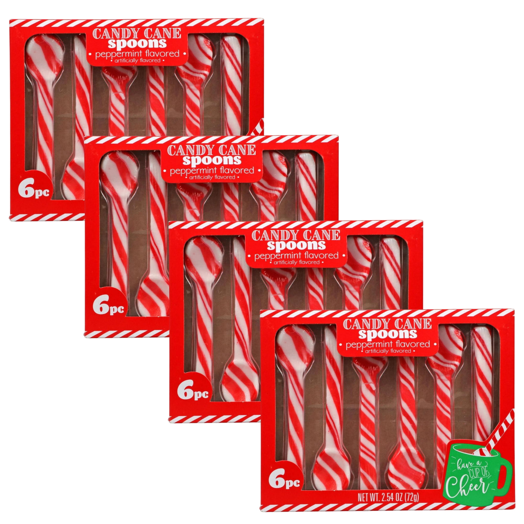 A1 Unlimited Peppermint Candy Cane Spoons, Christmas Holiday Party GiftFavors Sweet Treats