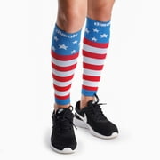 USA Flag Graduated Calf Compression Sleeves Calf Support Footless Socks