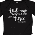 thumbnail image 4 of Inktastic Though She Be But Little She is Fierce Quote Shakespeare Girls Long Sleeve Baby Bodysuit, 4 of 5