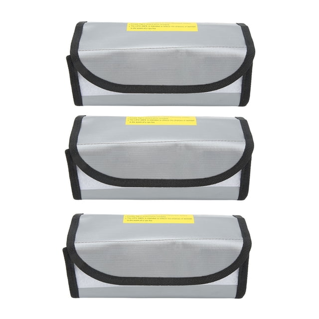 Bolsa de seguridad para baterías Lipo, 3 piezas, bolsa a prueba de explosiones para baterías Lipo, elegante y moderna