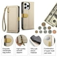 thumbnail image 2 of for Motorola Moto G (2025) Cowhide Pattern Leather Phone Case Wallet Handbag with Zipper Pocket, Multi Card Holder Cash Slot, Makeup Mirror, Crossbody Shoulder Strap & Wrist Lanyard, 2 of 8
