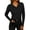 01 Black, variant on Airmenty Womens Sweaters Ribbed Knit Sweater V Neck Long Sleeve Pullover Sweater Spring Casual Stretch Fit Sweater Tops S-XXL