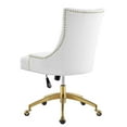 thumbnail image 6 of Computer Work Desk Tufted Chair, Velvet, Gold White, Modern Contemporary Urban Design, Home Business Office Furniture, 6 of 9