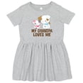 thumbnail image 3 of Inktastic My Grandpa Loves Me Girls Girls Toddler Dress, 3 of 5
