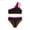 Black, variant on Girls Swimsuit Two Piece One Shoulder Bathing With Chest Pad Color Bikini 7 16 Years Girls Two Piece Swimsuit Size 7-8 Years