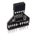 thumbnail image 1 of tablero divisor,Placa base USB 2.0 de 9 pines a adaptador macho doble de 9 pines,Conector de concentrador USB de placa base para ventilador de lámpara RGB,Adaptador de placa de extensión de, 1 of 3