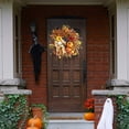 thumbnail image 5 of Tkrady Fall Wreaths for Front Door, Sunflower Autumn Wreath, Pumpkins and Burlap Bows, for Christmas Farmhouse Indoor Outdoor Outside-18", 5 of 6